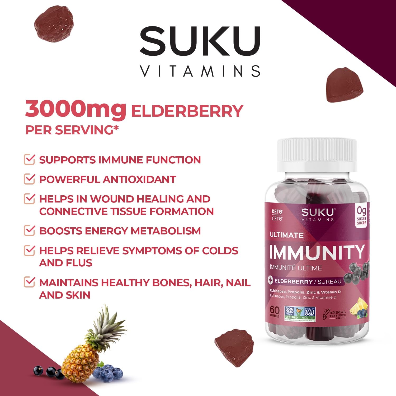 SUKU Vitamins - Ultimate Immunity (60gmy)