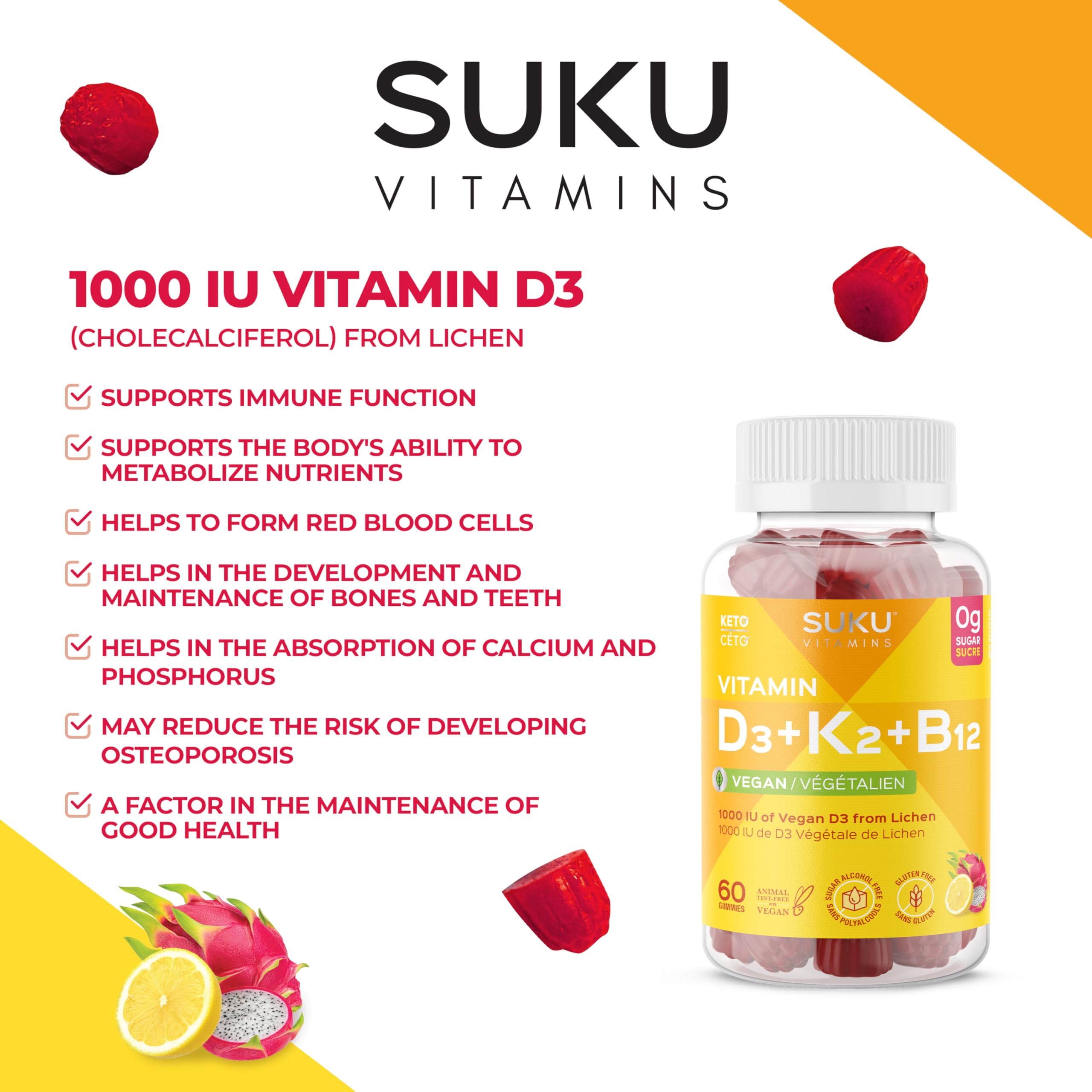 SUKU Vitamins - Vitamin D3 (60gmy)