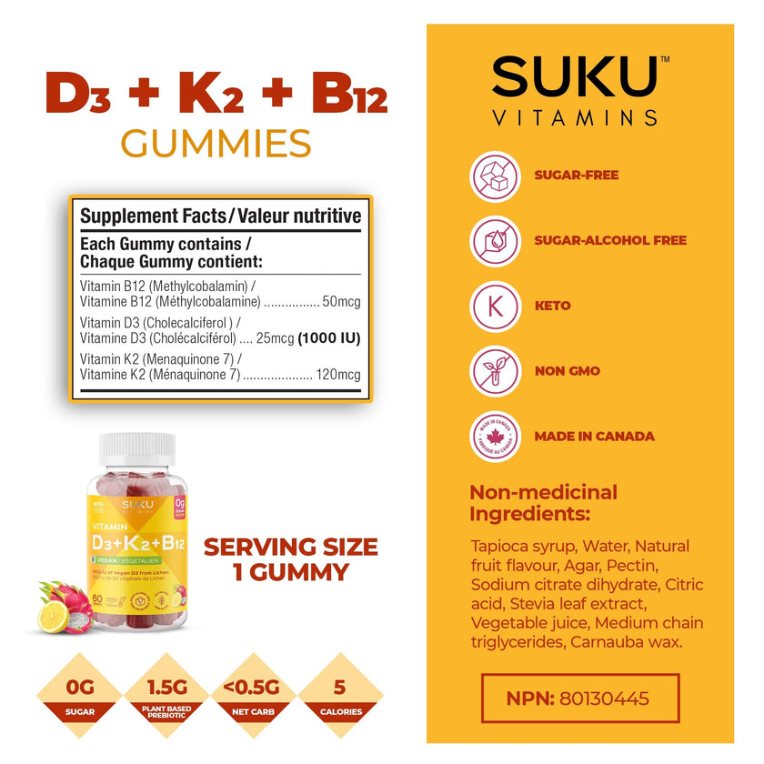 SUKU Vitamins - Vitamin D3 (60gmy)