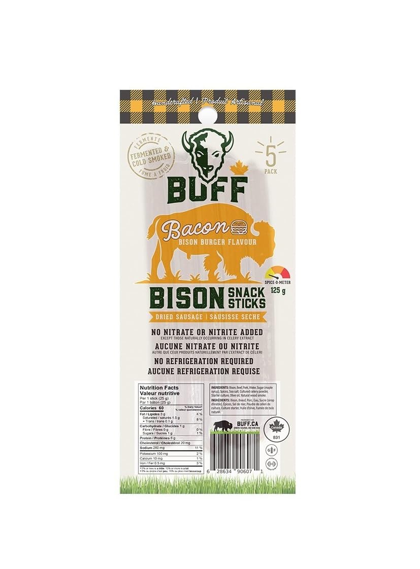 BUFF - Bison Snack Stick - Bacon Burger (125g)