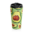 Avocado Pattern Stainless Steel Travel Mug — Reusable Insulated Coffee Tumbler