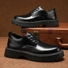 Men's British Derby Leather Dress Shoes – Height-Increasing Non-Slip Oxford