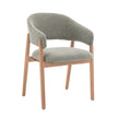 Fiol Dining Chair – Mint Green Upholstery & Natural Wood Frame