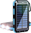 Solar Power Bank 10000mAh – Waterproof, LED Flashlight, SOS, Compass & Carabiner
