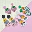 Halloween Day Ornament Colorful Ghost Eyes Funny Acrylic Earrings For Women