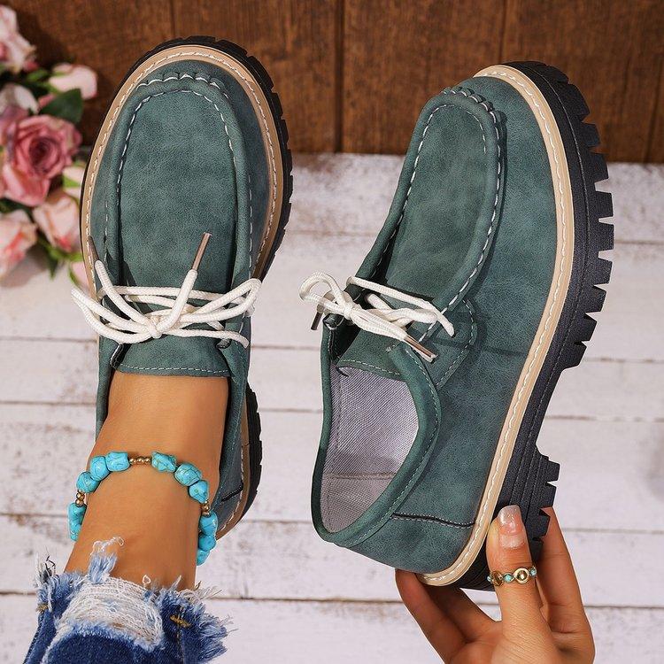 Lace-up British-style Loafers For Women