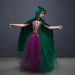 Halloween Costume Witch Children Dress Cloak Broom Set