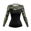 Printed Slim Fit Long Sleeve Workout Tops for Women