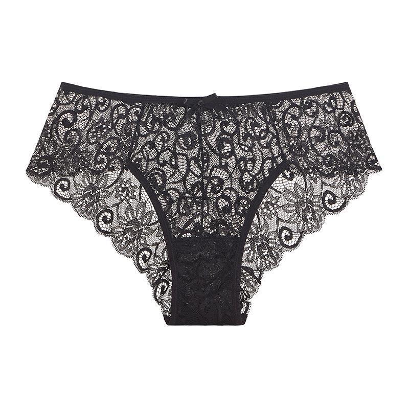 Women's Seamless Mid-Waist Lace Briefs pant with Bow Detail for Everyday Wear