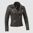 Women’s Lightweight Leather Fashion Jacket | Soft Naked Cowhide Casual Moto Style