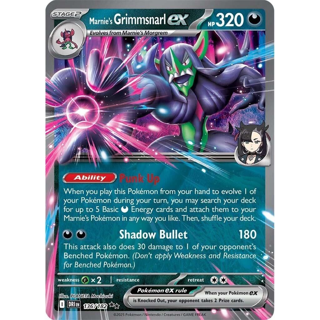 Marnie's Grimmsnarl ex (136/182) (DRI)