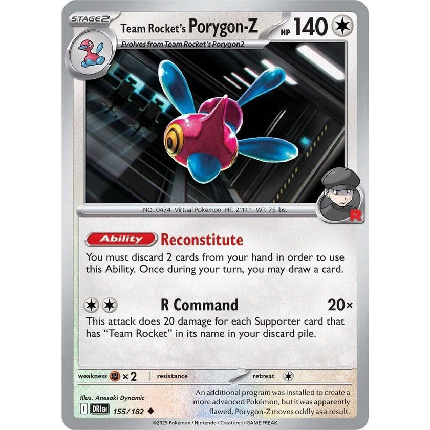 Team Rocket's Porygon-Z (155/182) (DRI)