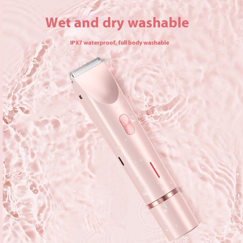 Women's 2-in-1 Electric Shaver & Bikini Trimmer – Wet/Dry Body Hair Razor (Pink, Blue, Purple)