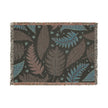 Tropical Leaf Woven Blanket — Boho Botanical Throw for Living Room, Bed, or Outdoor Picnics
