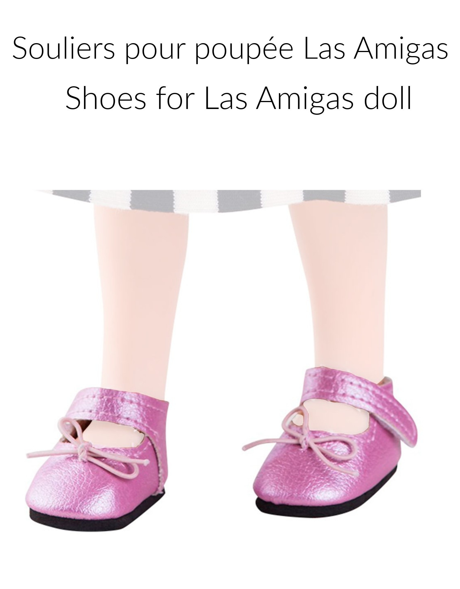Las Amigas Doll Shoes - Pink Shoes - Paola Reina