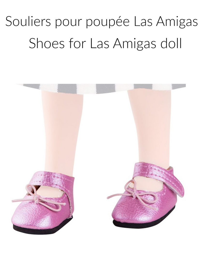 Las Amigas Doll Shoes - Pink Shoes - Paola Reina