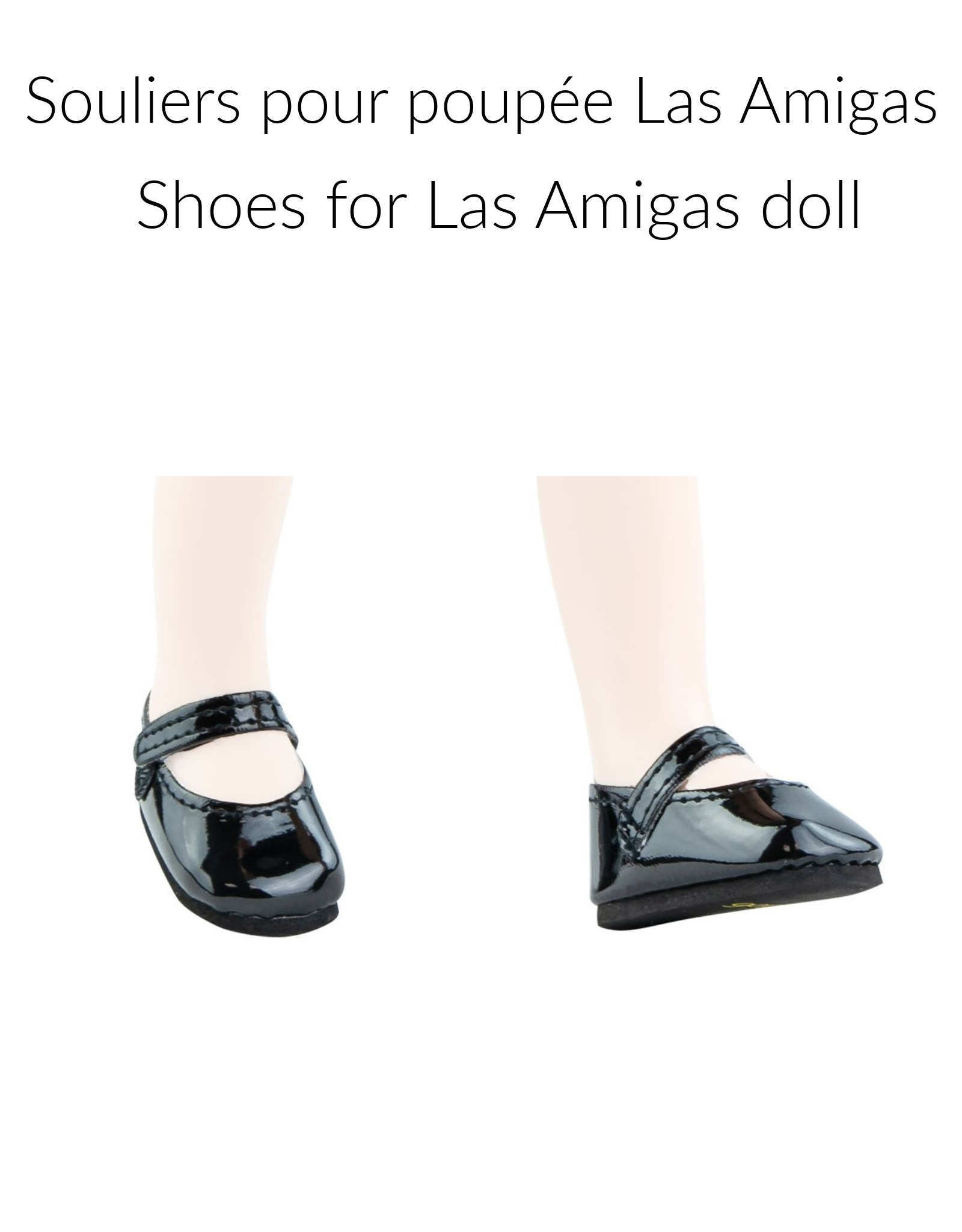 Las Amigas Doll Shoes - Black Shoes - Paola Reina