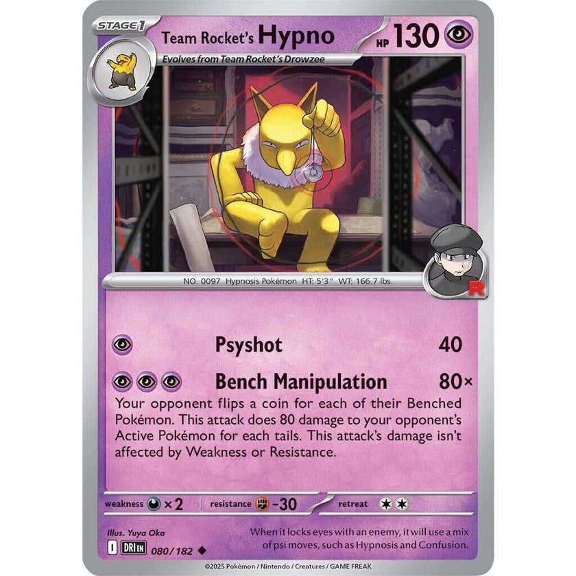 Team Rocket's Hypno (080/182) (DRI)