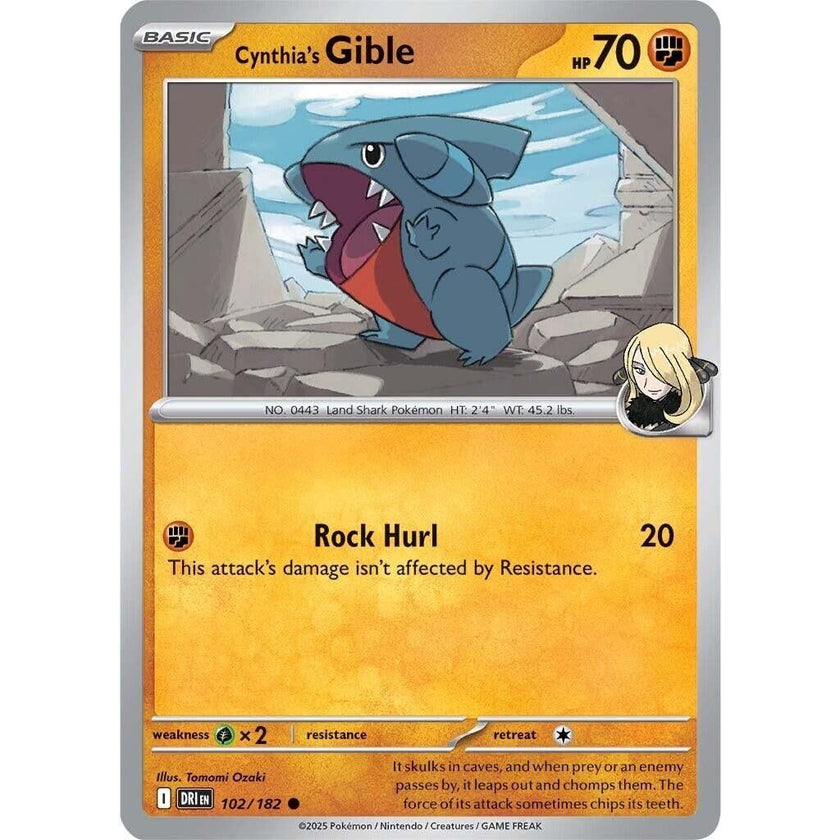 Cynthia's Gible (102/182) (DRI)