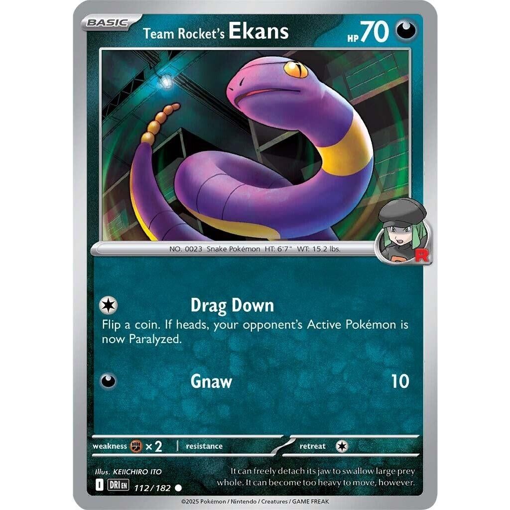 Team Rocket's Ekans (112/182) (DRI)