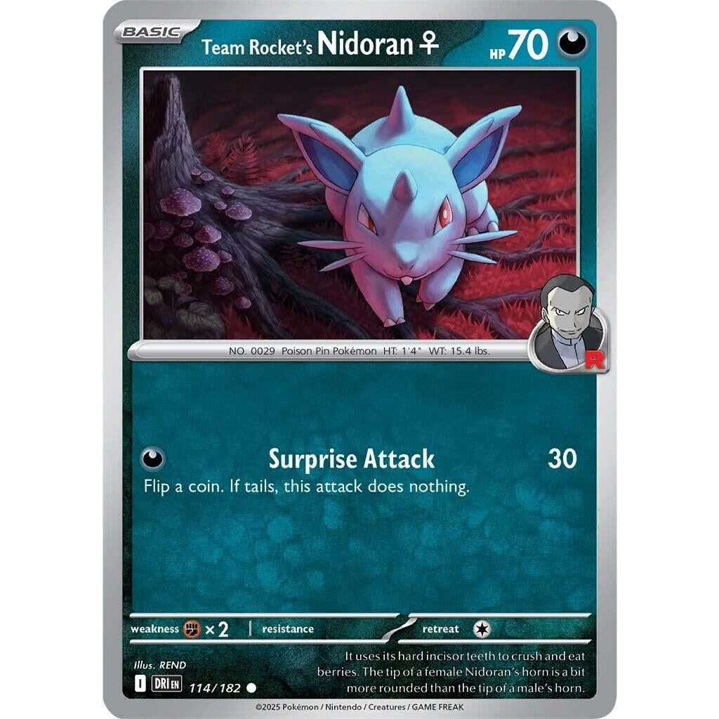 Team Rocket's Nidoran F (114/182) (DRI)