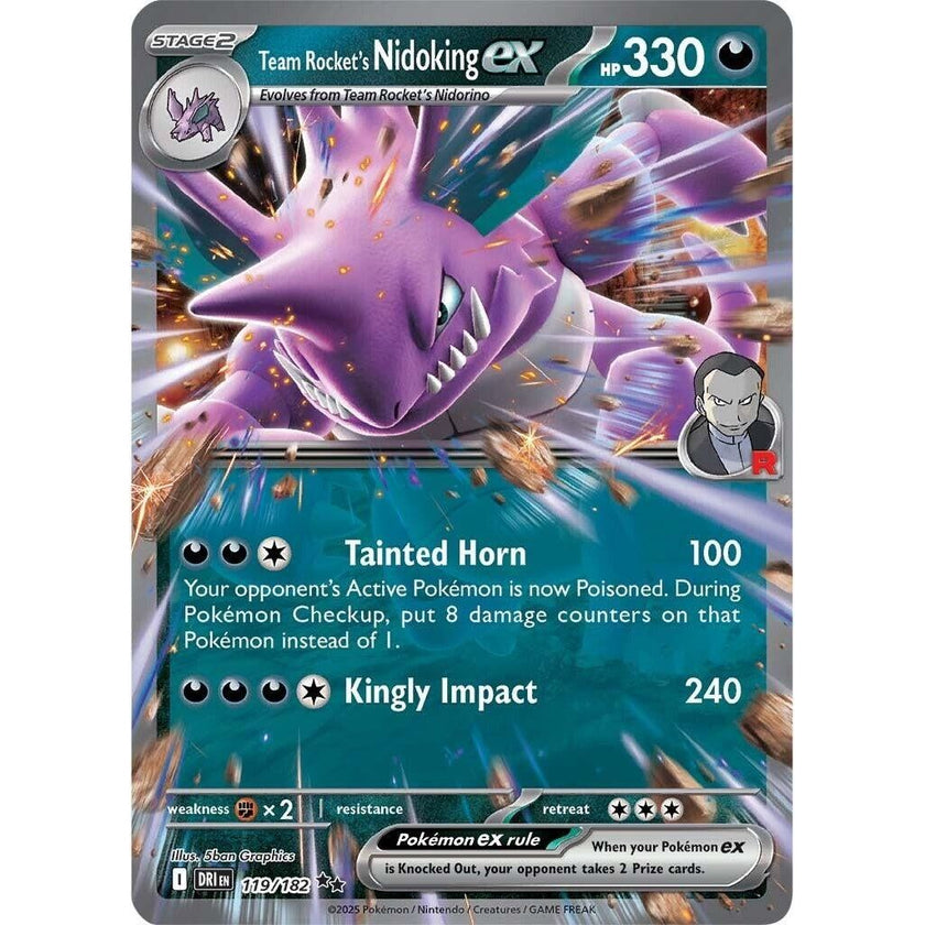 Team Rocket's Nidoking ex (119/182) (DRI)