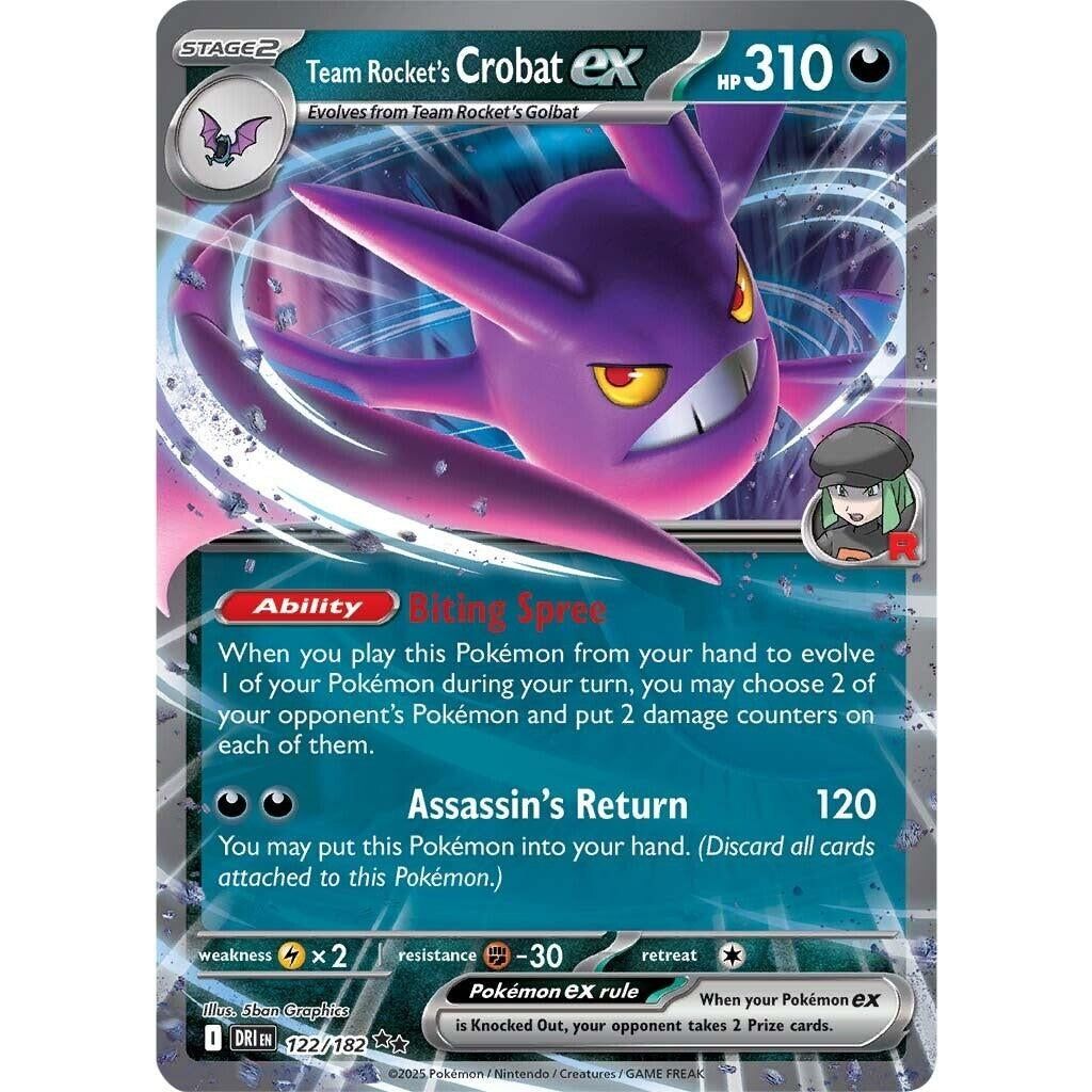 Team Rocket's Crobat ex (122/182) (DRI)