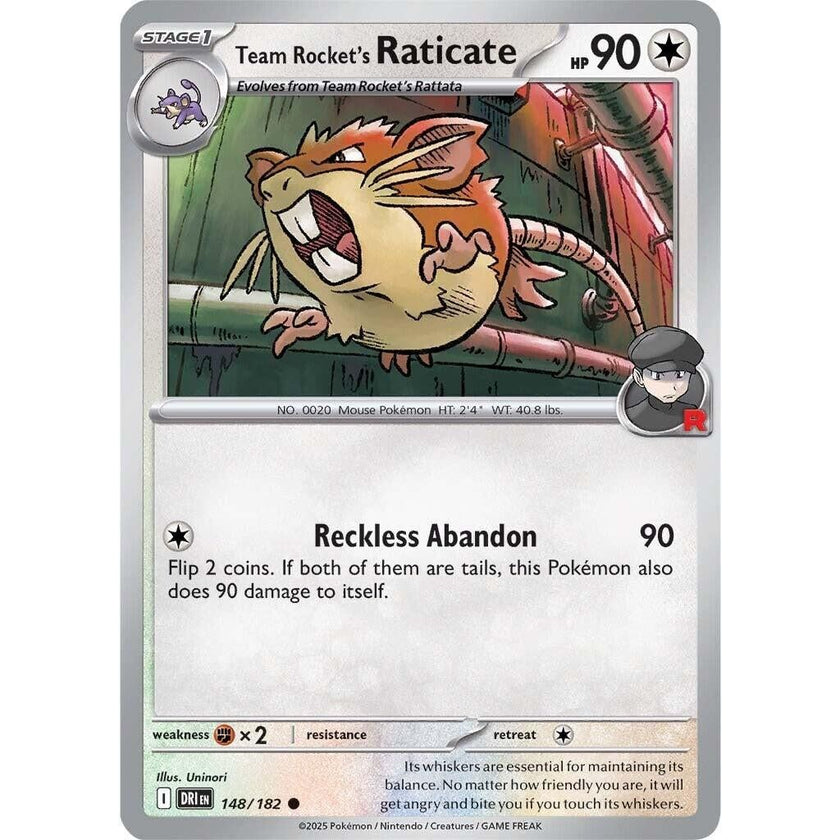 Team Rocket's Raticate (148/182) (DRI)