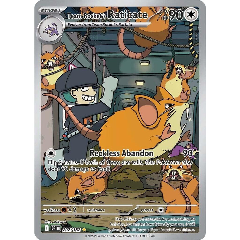 Team Rocket's Raticate (202/182) (DRI)