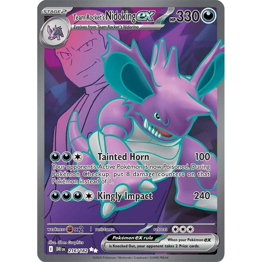 Team Rocket's Nidoking ex (216/182) (DRI)