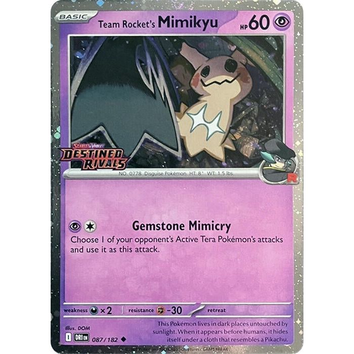 Team Rocket's Mimikyu (Prerelease) (087/182) (DRI)