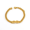 Fashion Stainless Steel Cuban Link Chain Bracelet Numbers