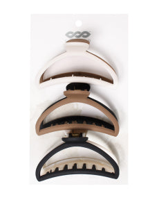 BANDED - Claw Clips - Latte Foam (3pk)