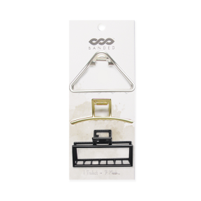 BANDED - Claw Clips - Metal Geometric (3pk)