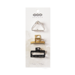 BANDED - Claw Clips - Sm Metal Geometric (3pk)