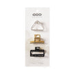 BANDED - Claw Clips - Sm Metal Geometric (3pk)