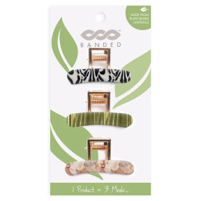 BANDED - Claw Clips - Nature Chic (3pk)
