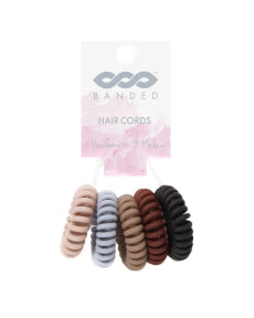 BANDED - Mini Hair Cords - Fossil Matte (5pk)