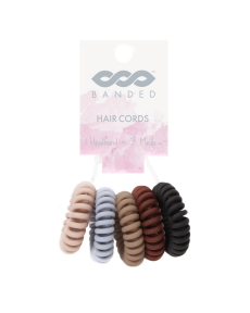BANDED - Mini Hair Cords - Fossil Matte (5pk)
