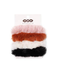 BANDED - Faux Fur Scrunchie - All Spice (4pk)