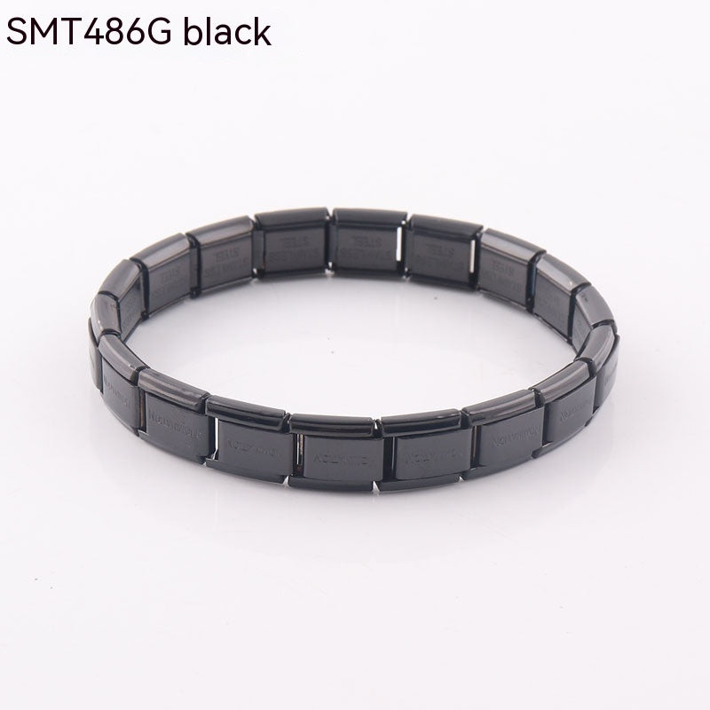 Fashion Personalized Stainless Steel Bracelet – Removable Electroplated Unisex Jewelry