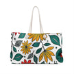 Colorful Floral Pattern Weekender Bag | Spring Flower Large Tote Bag