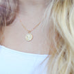 Sun ray opal evil eye necklace