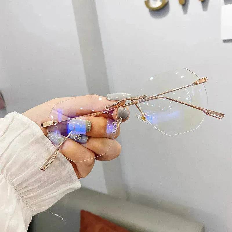 Rimless Octagon Polygon Sunglasses for Men & Women