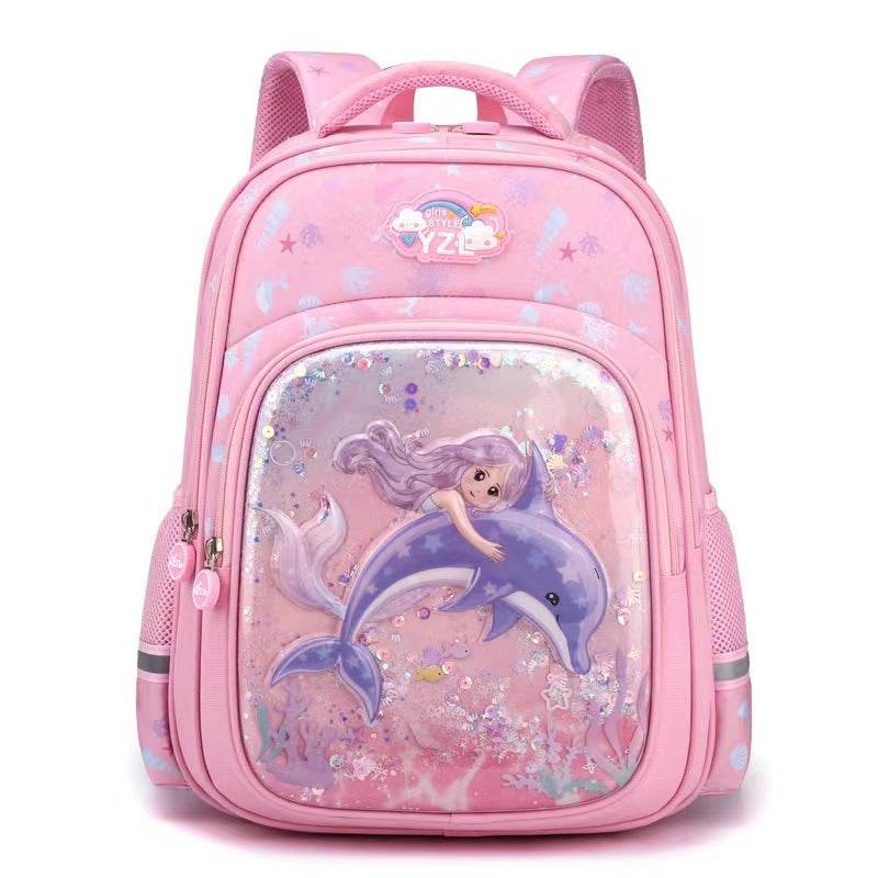 Primary School Cute Cartoon Mermaid Girls Backpack