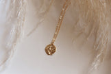 Matte Gold Pendant Necklace
