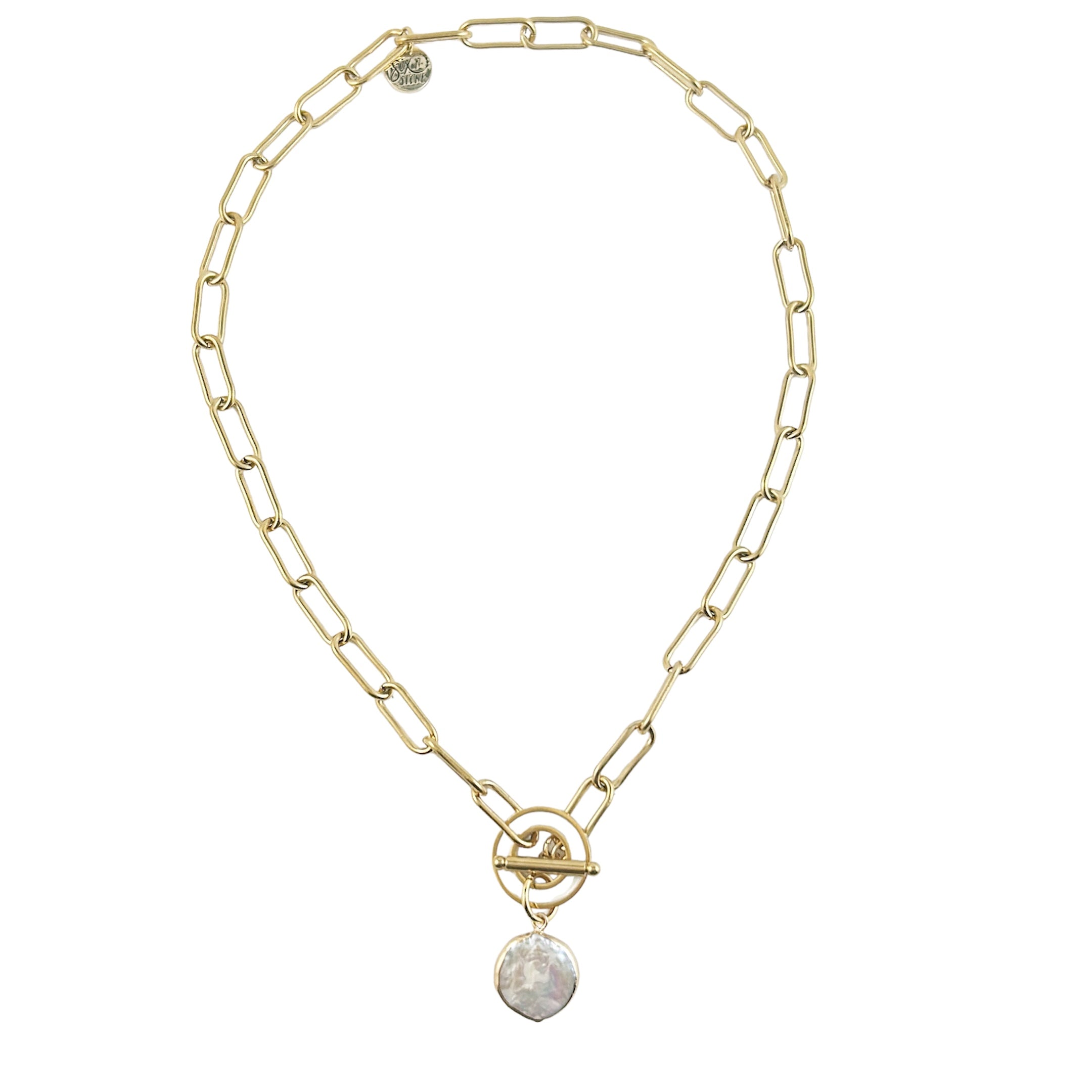Keshi Pearl Toggle Necklace