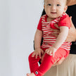 Baby/Kids' Bamboo Pocket T-Shirt | Blue Smilies