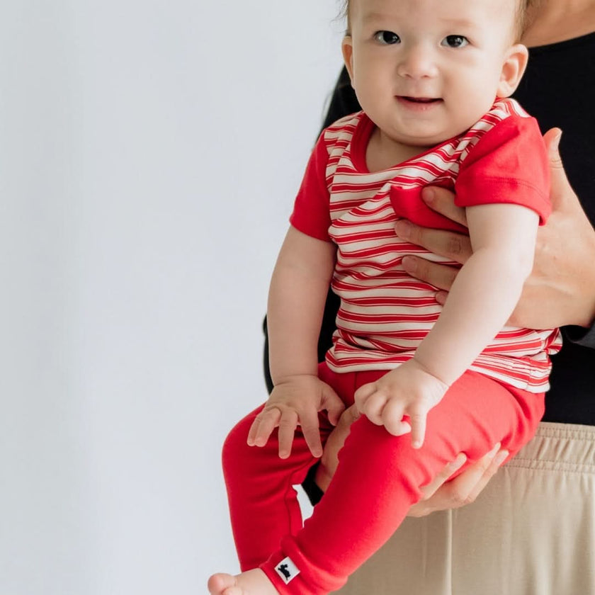 Baby/Kids' Bamboo Pocket T-Shirt | Rainbow Stripe