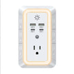 7-Outlet Power Bar with 4 USB Ports – IP67 Wall Socket Charger